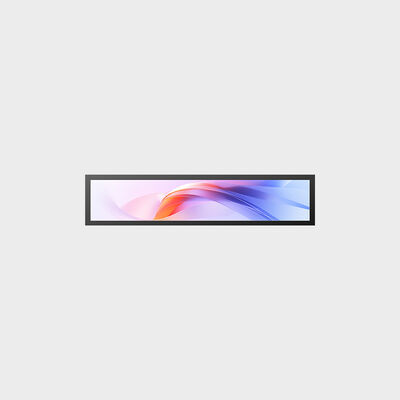 Monitor LCD TFT o przekątnej 23,9 cala. Współczynnik kontrastu 3000:1. Etykieta supermarketu.