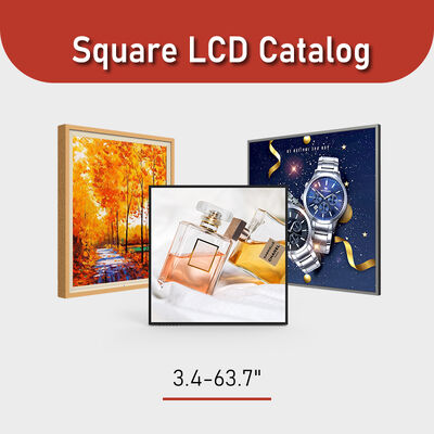 Kwadratowy wyświetlacz LCD o wysokiej jasności, rozmiar panelu 3,4–63,7 cala i typowa jasność 500–1000