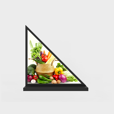 Trójkątna maszyna reklamowa LCD o przekątnej 13,14 cala z rozwiązaniem systemu Android