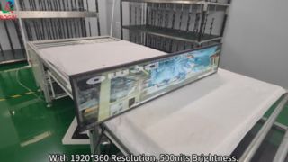 Wyświetlacz LCD o przekątnej 48,5 cala, 1920*360 V na jeden, 500 nitów